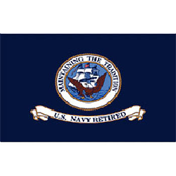 Outdoor Nylon Navy Retired Flag