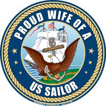 Proud Wife Navy Magnet