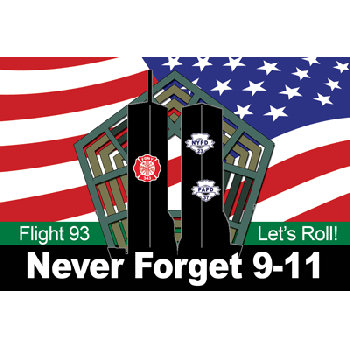 Never Forget 9-11 Motorcycle Flag