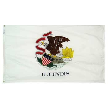 Illinois Flag - No Fringe