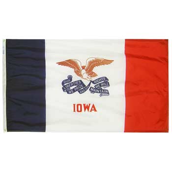 Iowa Flag - No Fringe