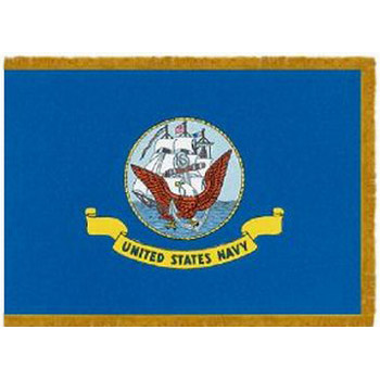 Navy Fringed Indoor / Parade Flags