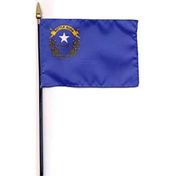 Plain Desk Size Nevada Flag 4 x 6