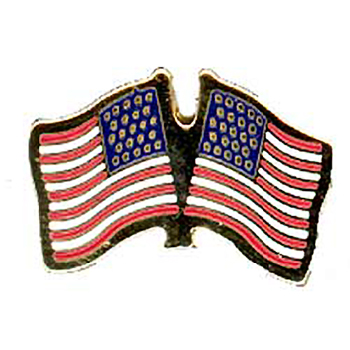 U.S. Two Flag Lapel Pin