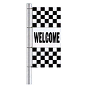 3.5'x7.5' Welcome Vertical Drape Flag
