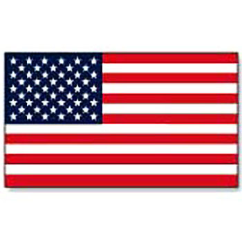 U.S. Flag Vinyl Decal - 2 1/4 x 4