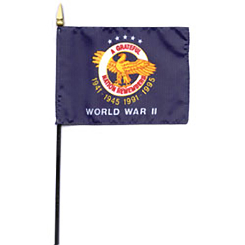 World War II Commemorative Mini Flag