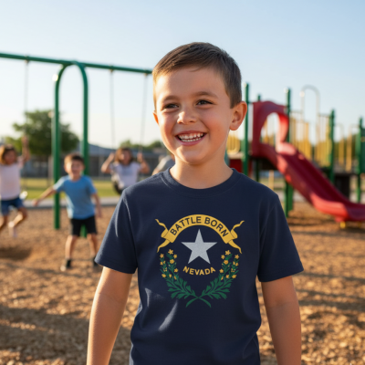 Navy Kids Battle Born Nevada Shirt