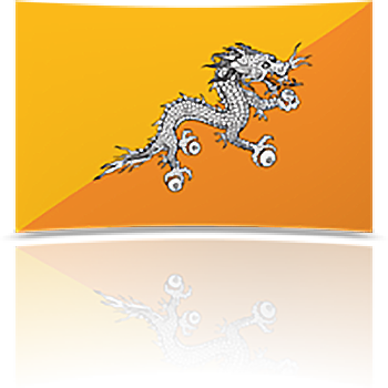 Bhutan 4 x 6 Mini Flag