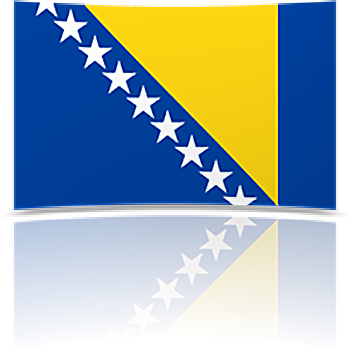 Bosnia-Herzegovina 4 x 6 Mini Flag
