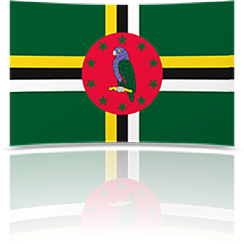 Dominica 8 x 12 Mini Flag
