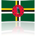 Dominica 8 x 12 Mini Flag