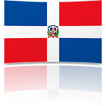 Dominica Republic 8 x 12 Mini Flag